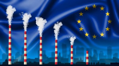 İklim Krizi. İklim Değişimi ve Küresel Isınma. Avrupa Birliği 'nde karbondioksitin azaltılması. Karbon salınımı. Temiz hava..