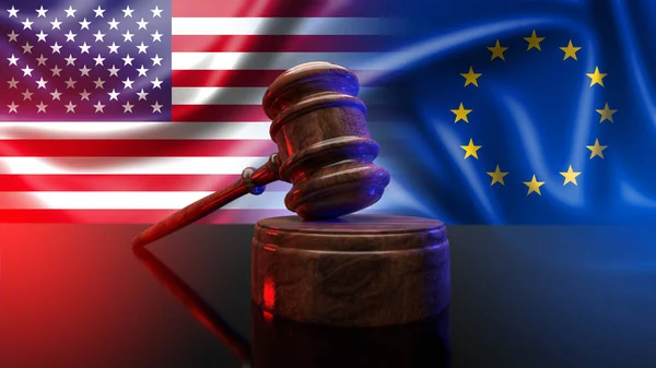 Право Європейського Союзу Правова Суперечка Ілюстрація — стокове фото