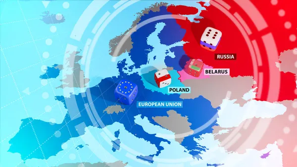 Crisi Alle Frontiere Tra Bielorussia Polonia Crisi Alle Frontiere Tra — Foto Stock