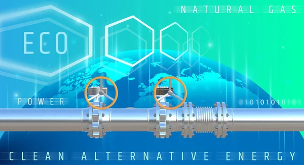 생태학적 에너지 개념의 천연가스는 세계에서 에너지원중 — 스톡 사진