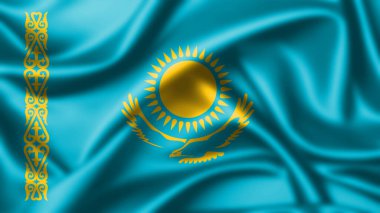 Kazakistan bayrağı, ulusal ülke sembolü.