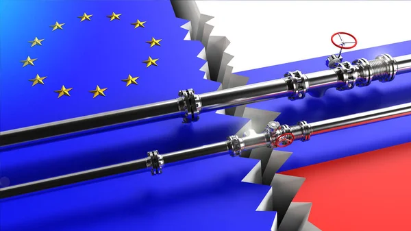 Ενεργειακή Σχέση Μεταξύ Ρωσίας Και Ευρωπαϊκής Ένωσης Ευρώπη Έχει Γίνει — Φωτογραφία Αρχείου