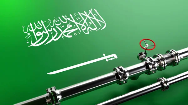 Arabie Saoudite Cible Les Investissements Pétroliers Gaziers Réseaux Infrastructures Canalisations — Photo