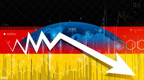 Den Tyska Ekonomiska Tillväxten Förväntas Avta 2023 Krisen Försörjningskedjan Bromsar — Stockfoto