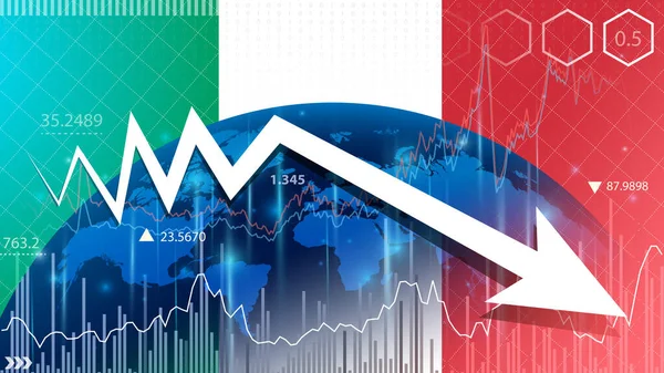 Економічне Зростання Італії Очікується Сповільниться Криза Поставок Уповільнює Економічне Зростання — стокове фото
