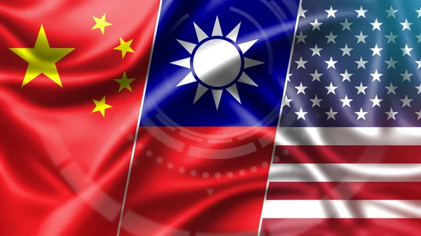 Krisis Amerika Serikat Taiwan Tiongkok Hubungan Taiwan Dan Amerika Serikat — Stok Foto