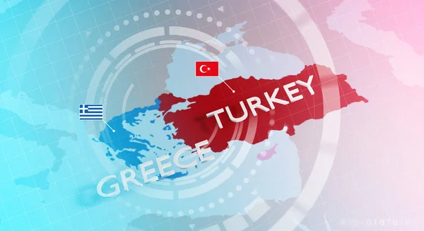 Конфликт Между Турцией Грецией Турецко Греческие Отношения Напряженные Отношения Между — стоковое фото