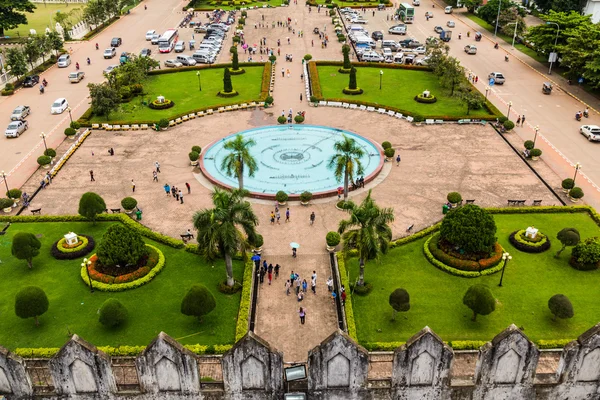 Vista desde Patuxai, Vientiane, Laos — Foto de Stock