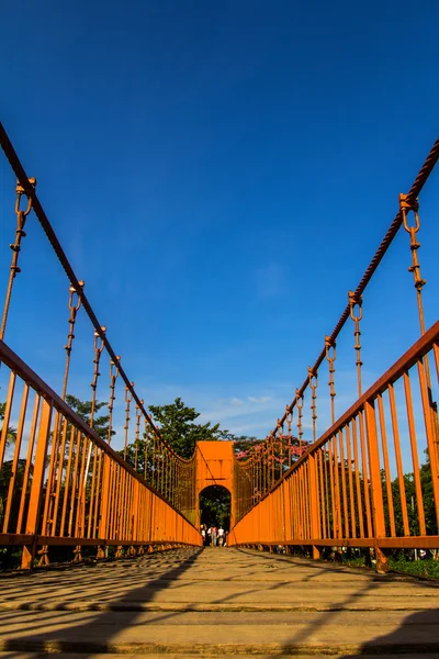 Bridge over song river, vang vieng, laos — Stock Photo, Image