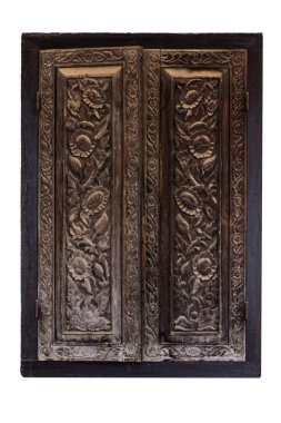 beyaz duvar izole klasik pencere