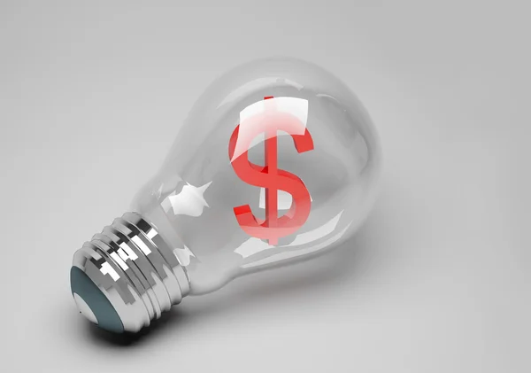 Lampa o idei biznesu — Zdjęcie stockowe