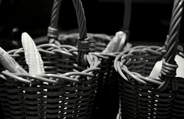 Corn in the basket. — Stock Photo, Image