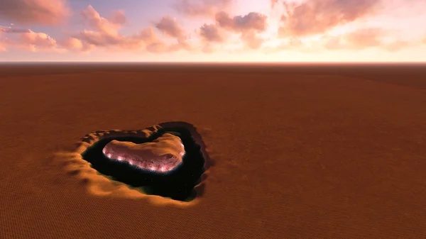 Oázis a sivatag szívében. — Stock Fotó