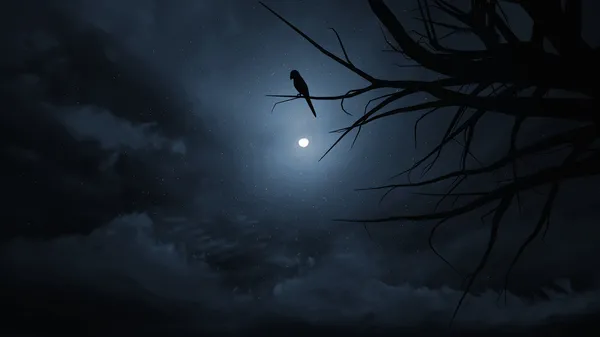 Cielo notturno su Halloween . — Foto Stock