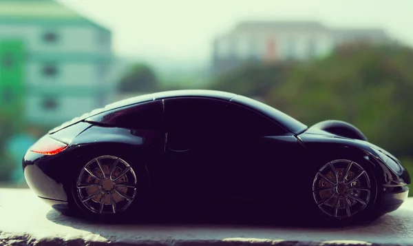 Черный автомобиль в ретро-концепции — стоковое фото