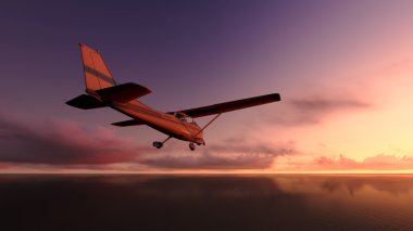 uçak okyanus.