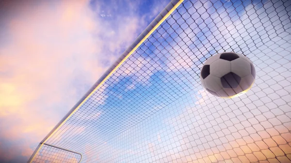 Fußball und Tor — Stockfoto