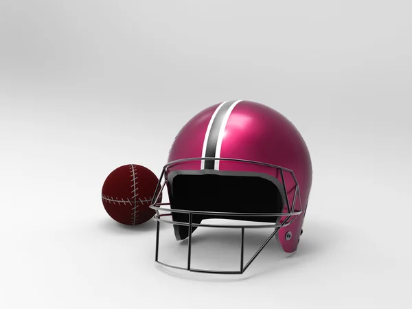 Rugby helmet and ball — Stock Photo, Image