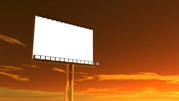 Billboard in sunset — Stock Photo, Image