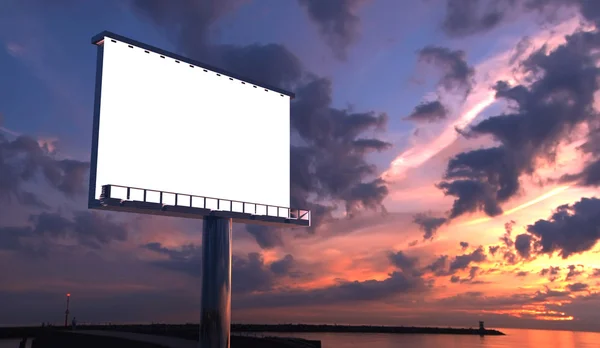Alacakaranlıkta billboard — Stok fotoğraf