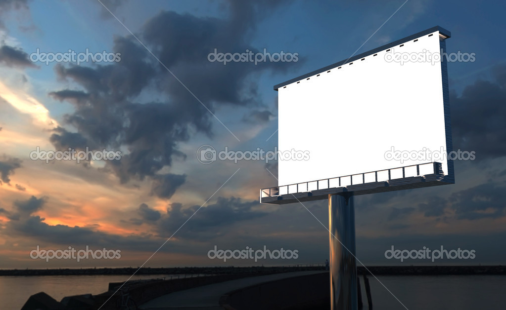billboard in twilight