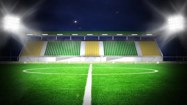 Fotbalový stadion noc — Stock fotografie