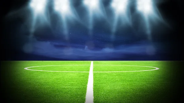 Stadio di calcio notte — Foto Stock