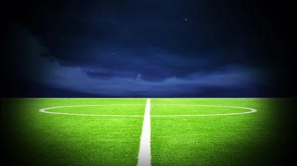 Campo de fútbol noche — Foto de Stock