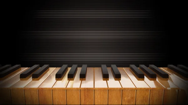 Teclas de piano — Fotografia de Stock