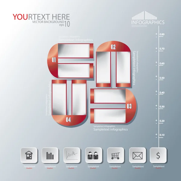 Infografía de negocios abstracta — Vector de stock