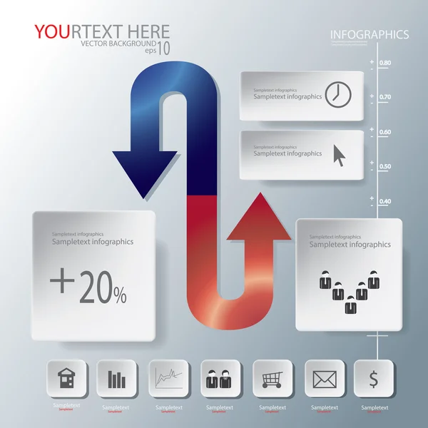 Infografía de negocios abstracta — Vector de stock