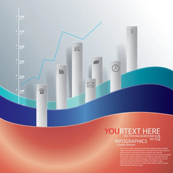 Gráfico infográfico — Vetor de Stock