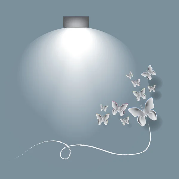 Butterfly met licht — Stockvector