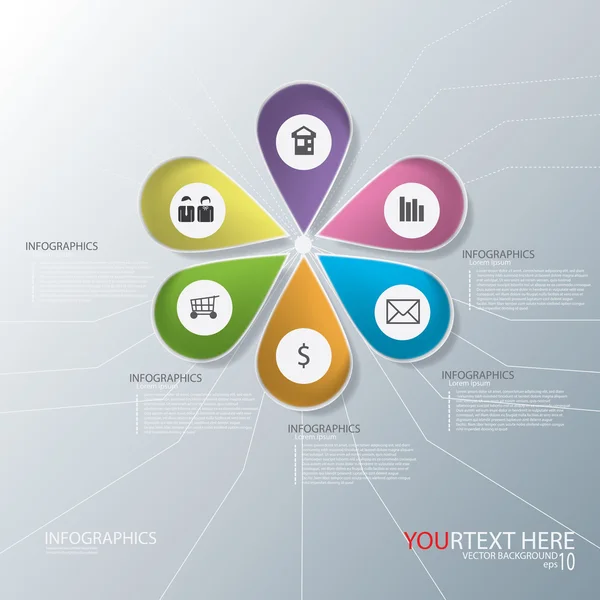 Infográfico de flores — Vetor de Stock