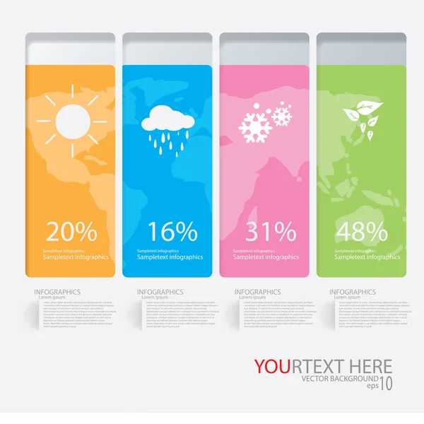 Wetter-Infografik — Stockvektor