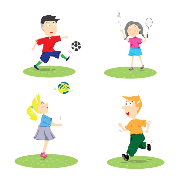 Spor çocuklar — Stok Vektör