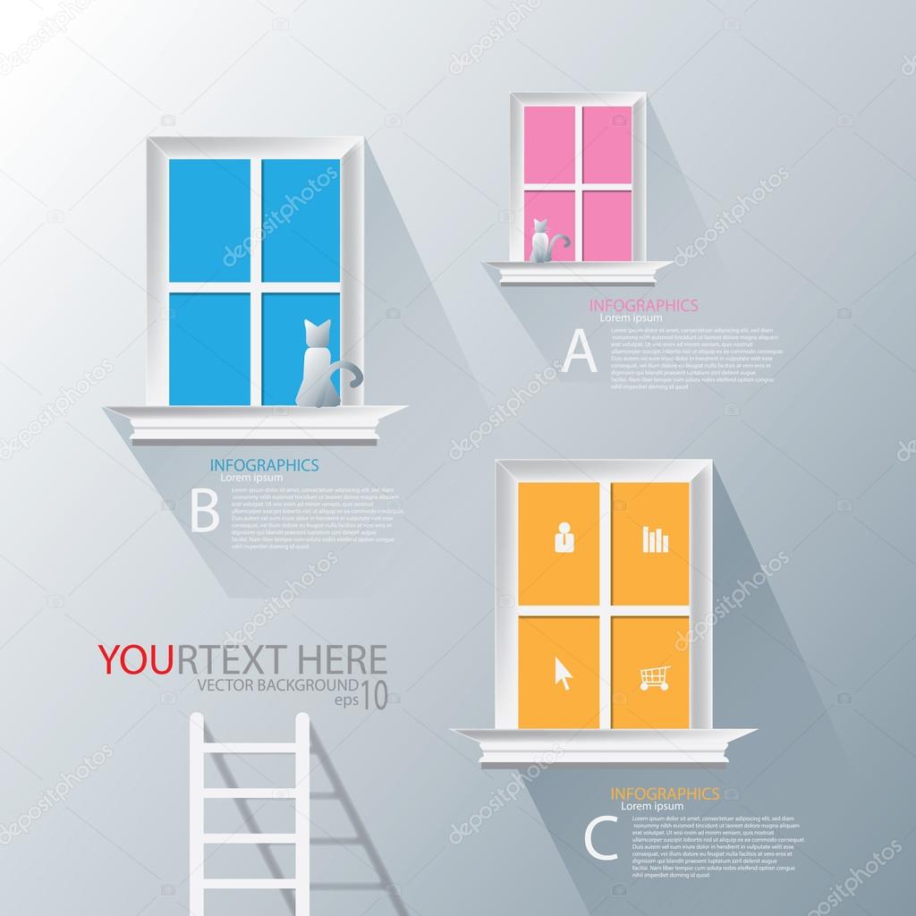 stairs to window infographic