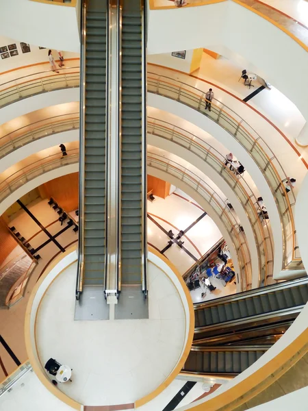 Spiral staircase and elevator — Stock Photo, Image