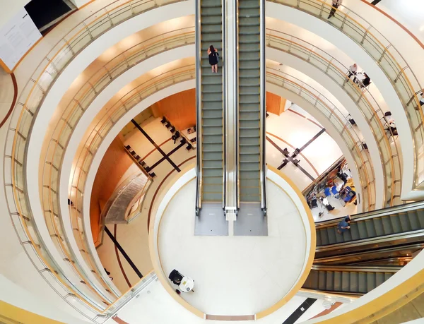 Spiral staircase and elevator — Stock Photo, Image