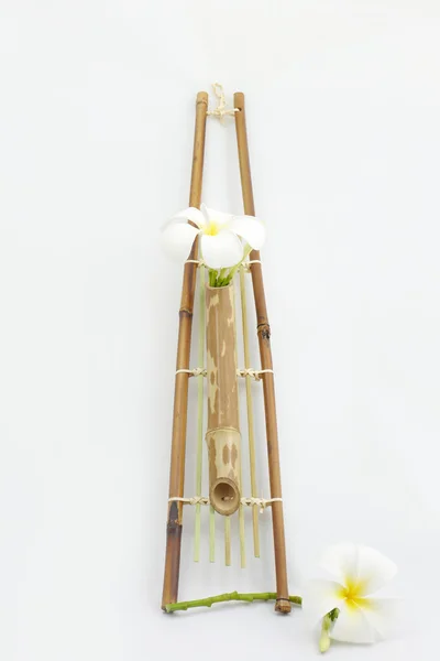Hanging bamboo basket — Stock Photo, Image