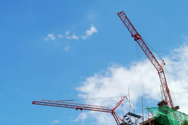 Construction with cranes . — Stock Photo, Image