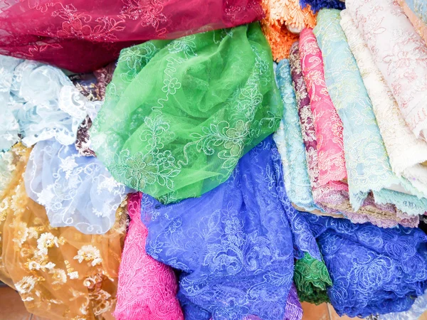 Kolorowe tkaniny . — Zdjęcie stockowe