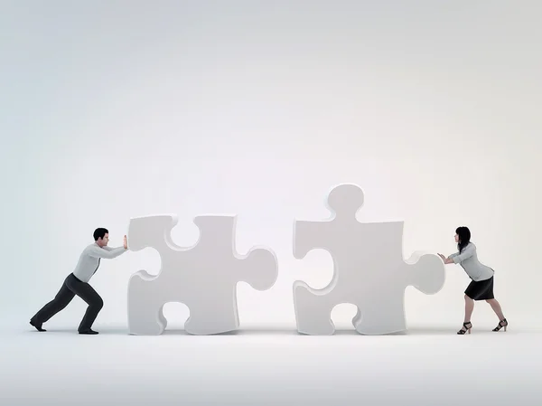 Takım çalışması, diğer bulmacayı doğru iterek