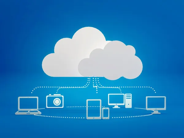 Cloud computing ikony — Zdjęcie stockowe