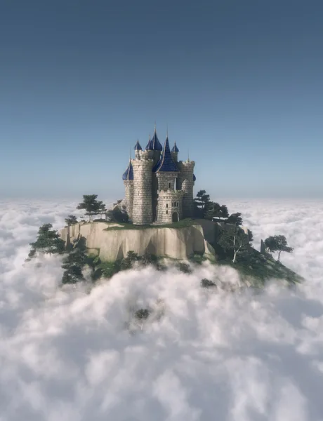 Zamek w chmurach — Zdjęcie stockowe
