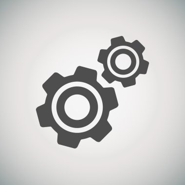 Cogwheel and development icon clipart