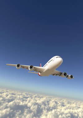 Gökyüzünde bir uçak