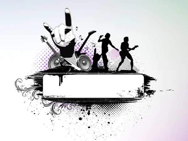 Rock music banner — Stock Vector