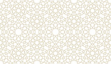 Otantik Arap tarzında kusursuz geometrik desen.
