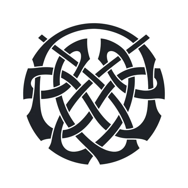 Векторный Кельтский Круговой Узел Оригинальный Этнический Орнамент Геометрический Дизайн — стоковый вектор